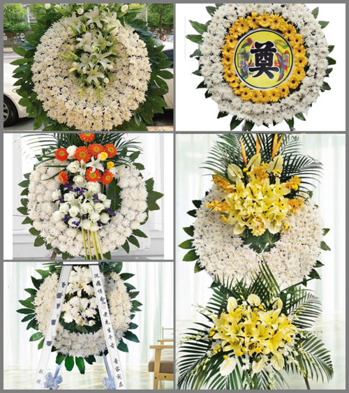 福建莆田涵江区江口镇石狮村花圈速递